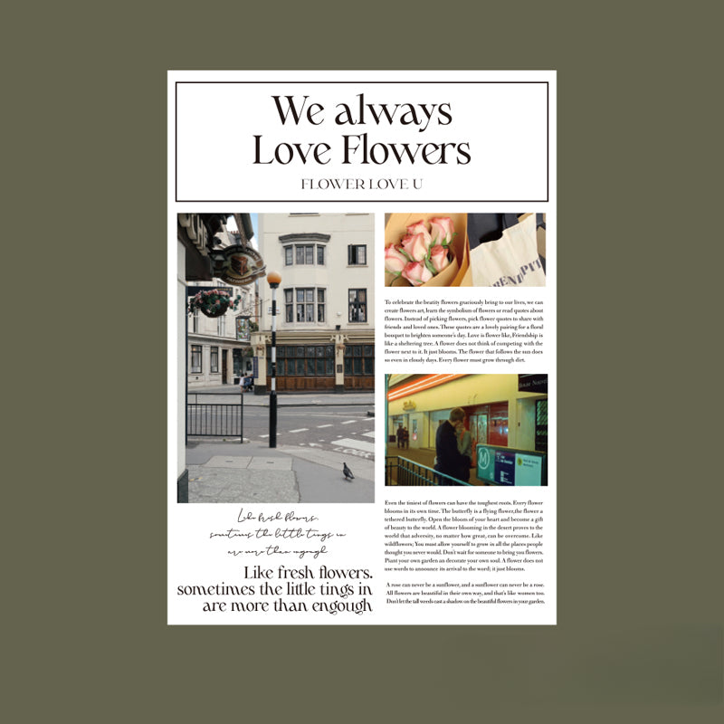 20pcs Newspaper Pattern Bouquet Paper (40x56cm)