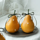 Load image into Gallery viewer, Realistic Artificial Pear Decor with Pearls &amp; Ribbon