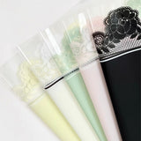 Load image into Gallery viewer, Cellophane Wrap with Floral Lace Border Pack 20 (57x57cm)