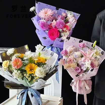 20pcs Graduation Flower Wrap Paper (57x57cm)
