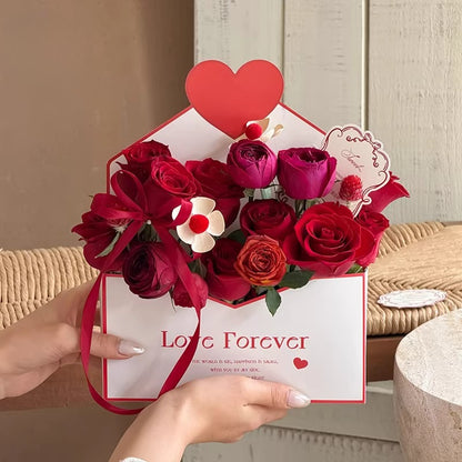 10pcs Valentine’s Day Envelope Flower Box