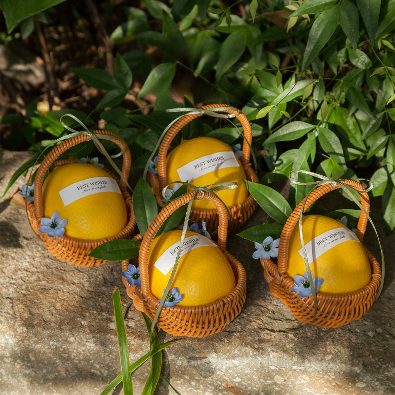 Lemon Favor Box with Mini Basket