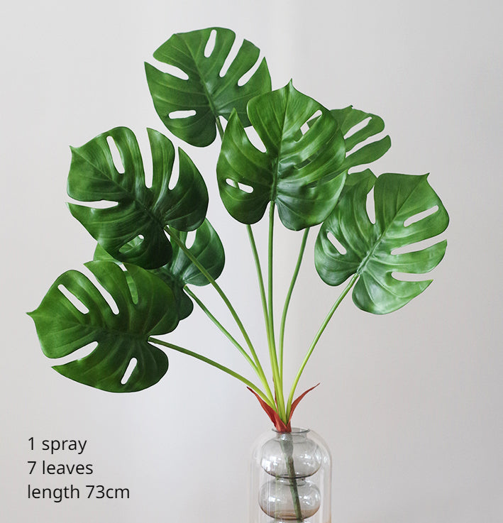 monstera turtle leaf plant Artificial Tropical Palm Leaves Turtle Leaf Plant