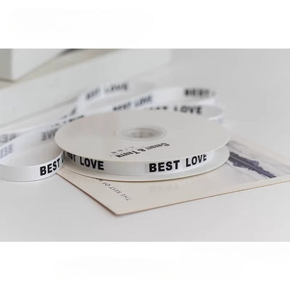 Ruban gros-grain BEST LOVE (1 cm x 22 m)