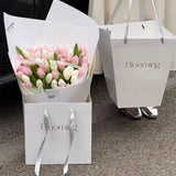 Load image into Gallery viewer, 6pcs Minimal White Flower Bouquet Gift Bag