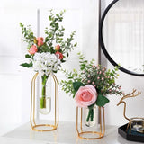 Load image into Gallery viewer, Iron Glass Test Tube Flower Vase