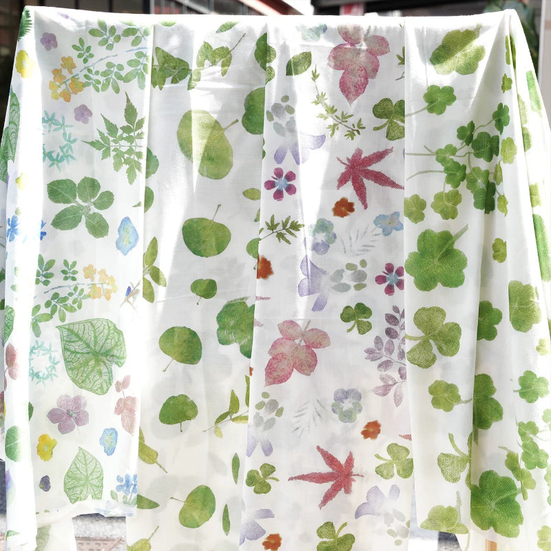 Fresh Botanical Floral Pure Cotton Backdrop Fabric