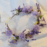 Load image into Gallery viewer, Daisy Floral Wreath Bridal Headpiece