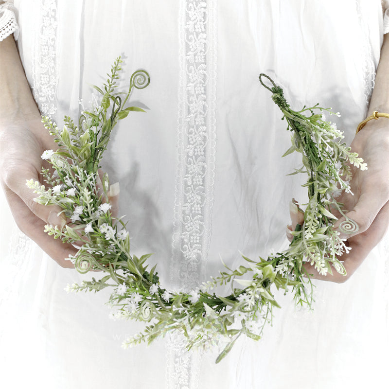 Couronne de fleurs de mariage bohème féérique