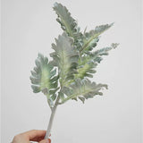 Load image into Gallery viewer, Flocked Artificial Dusty Miller Stem (38cm)