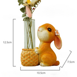 Load image into Gallery viewer, Resin Rabbit Glass Test Tube Vase