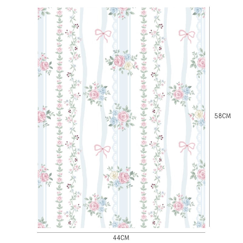 Elegant Floral Bouquet Wrap Paper Pack 10 (17" x 23")