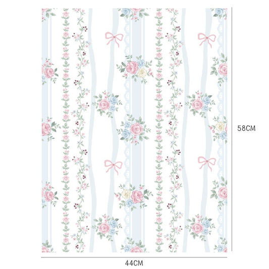 Elegant Floral Bouquet Wrap Paper Pack 10 (17" x 23")