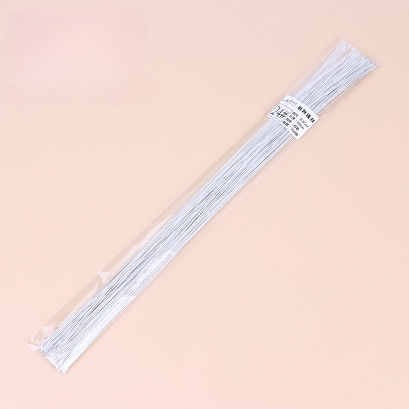 White Floral Wire for Crafts Pack 100