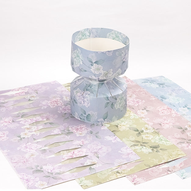 Papier de soie floral pour emballage de bouquets, paquet de 10