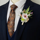Load image into Gallery viewer, Preserved Blush Rose Boutonniere &amp; Wrist Corsage