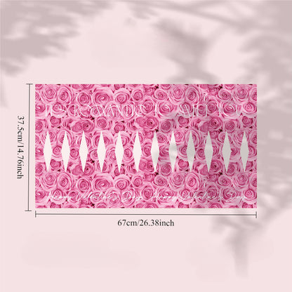 8pcs Pink Rose Print Bouquet Holder Paper