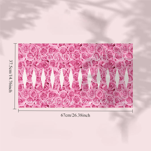 8pcs Pink Rose Print Bouquet Holder Paper