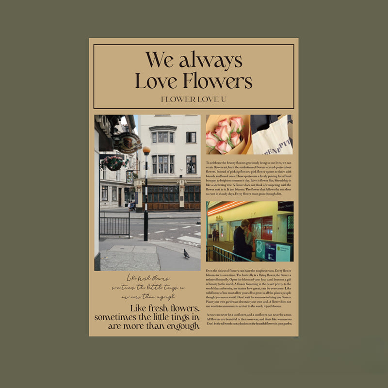 20pcs Newspaper Pattern Bouquet Paper (40x56cm)