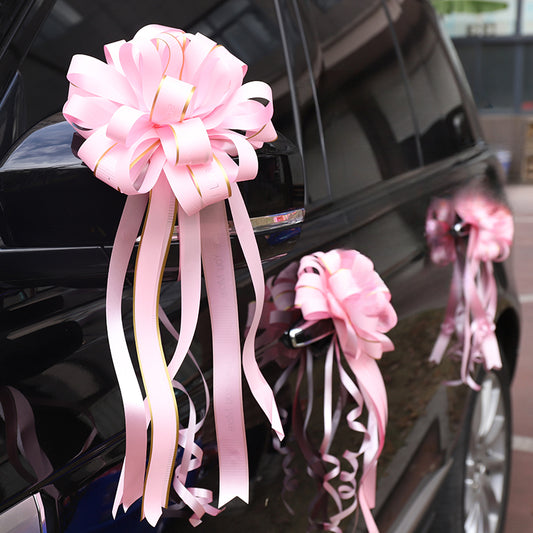 8" Large Pull Ribbon Bows for Wedding Car Pack 10