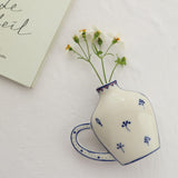 Load image into Gallery viewer, Teapot Shaped Vintage Flat Flower Vase