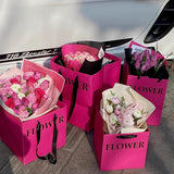 Load image into Gallery viewer, 6pcs Large Hot Pink Gift Bag for Bouquets