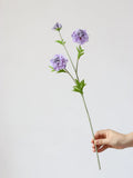 Load image into Gallery viewer, 3-Head Artificial Silk Scabiosa Stem (58cm)