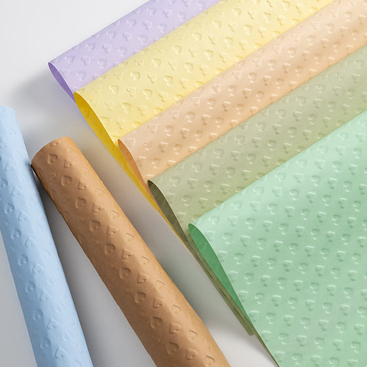 Love Heart Embossed Wrap Paper Pack 20 (53x53cm)