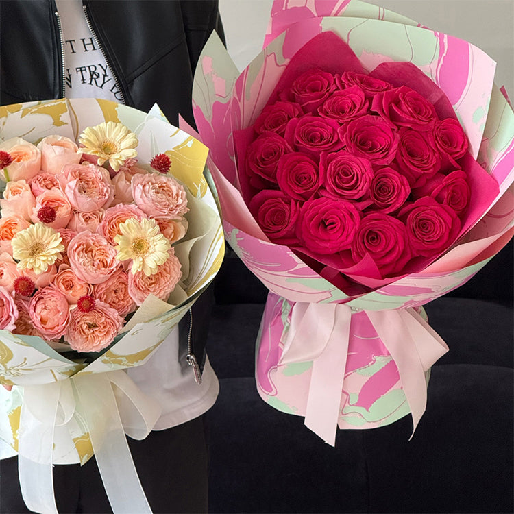 20pcs Abstract Art Floral Wrap Paper (58x58cm)