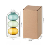 Load image into Gallery viewer, Modern Multi-Colored Double-Walled Glass Vase