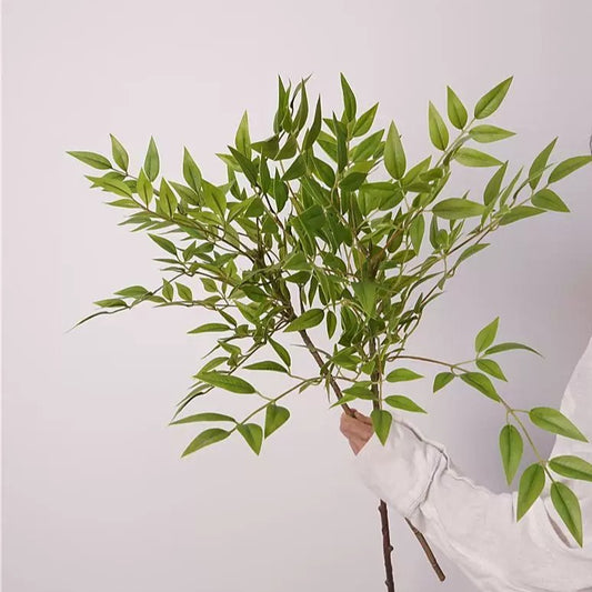30" Real Touch Artificial Bamboo Leaf Stem