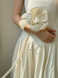 Load image into Gallery viewer, Luxury Handcrafted Pearl Lily Bridal Bouquet