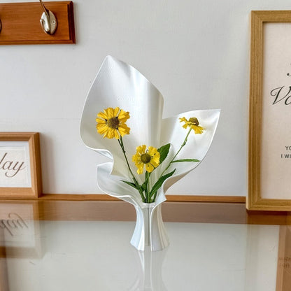 Modern 3D Printed White Sculptural Vase