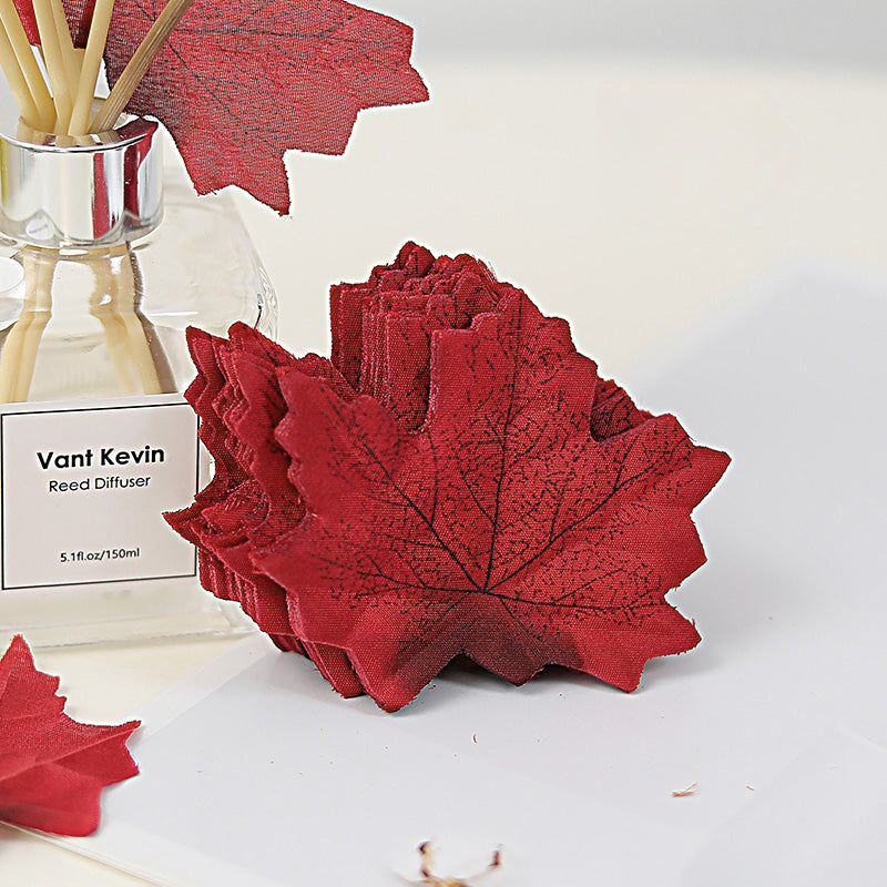 100PCS Artificial Maple Leaves Autumn Decor