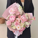 Load image into Gallery viewer, 10pcs Plaid Pattern Bouquet Wrap Paper (43x58cm)