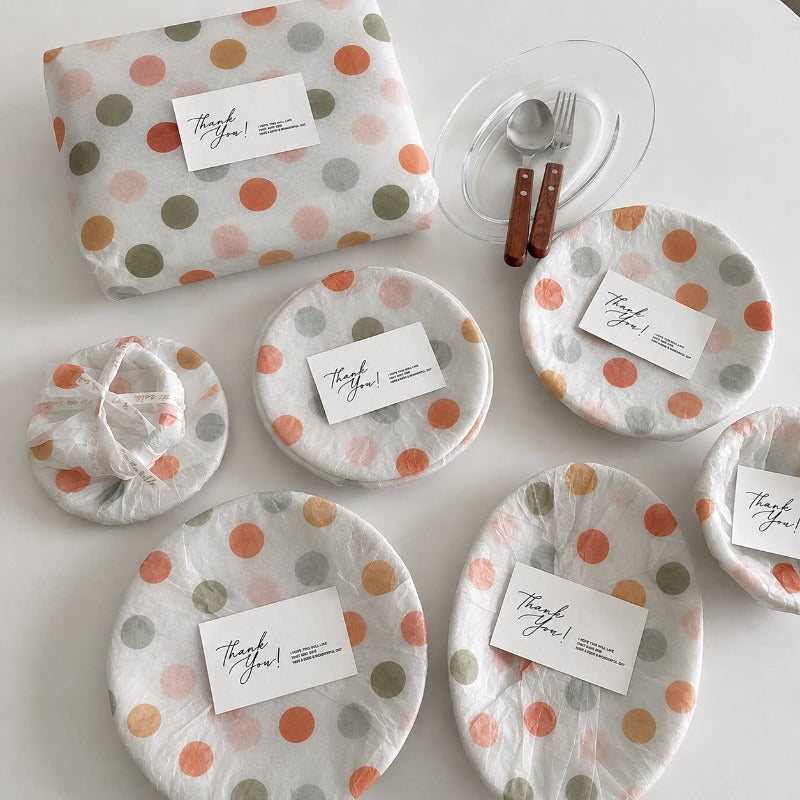Earth Tone Polka Dot Tissue Paper Pack 50