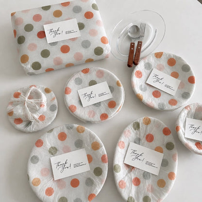 Earth Tone Polka Dot Tissue Paper Pack 50