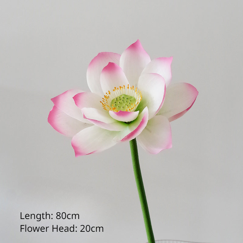 fake lotus flower water lily Artificial Long Stem Lotus Flower Lotus Leaf – Floral Supplies Store