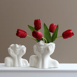 Load image into Gallery viewer, Modern Abstract Face Ceramic Vase