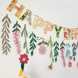 Load image into Gallery viewer, Happy Birthday Banner Flower Garland