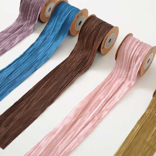 Autumn-themed Wrinkled Florist Ribbon (5cmx10Yd)
