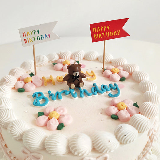 Bougie d'anniversaire en forme d'ourson pour gâteau