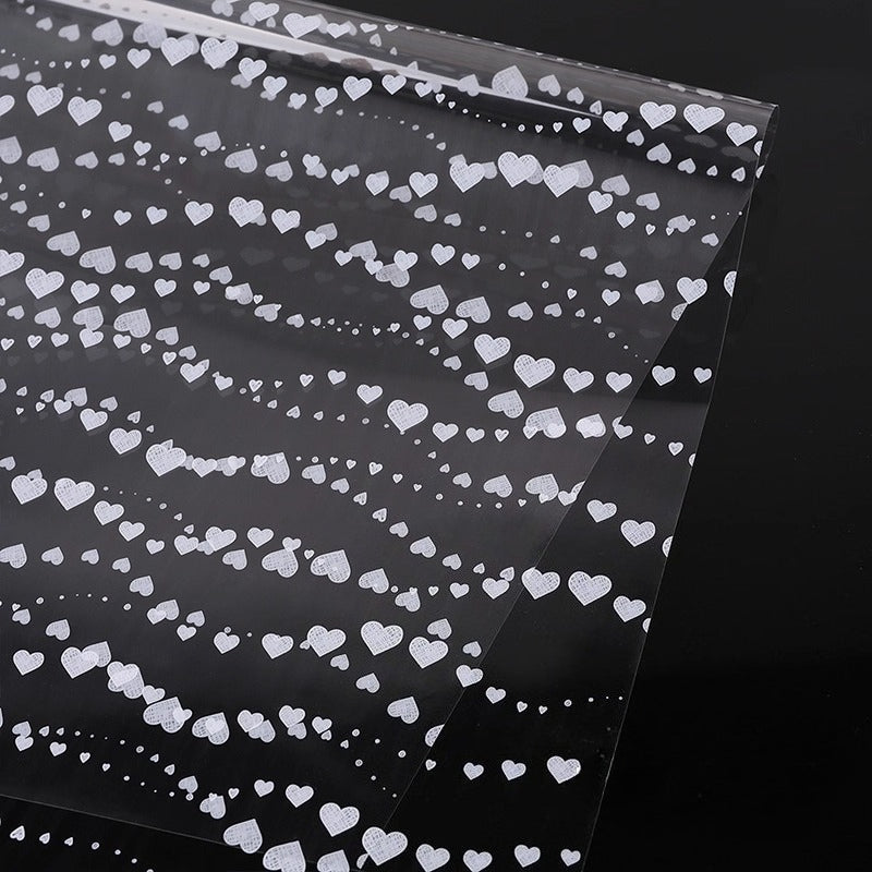 20pcs Heart Wave Cellophane Wrap (57x57cm)