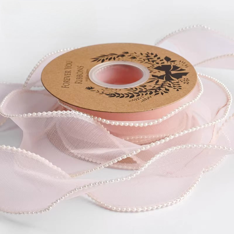 Pearl-edged Ruffled Wave Ribbon (4cmx5Yd)