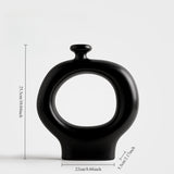 Load image into Gallery viewer, Geometric Black White Striped Ceramic Vase