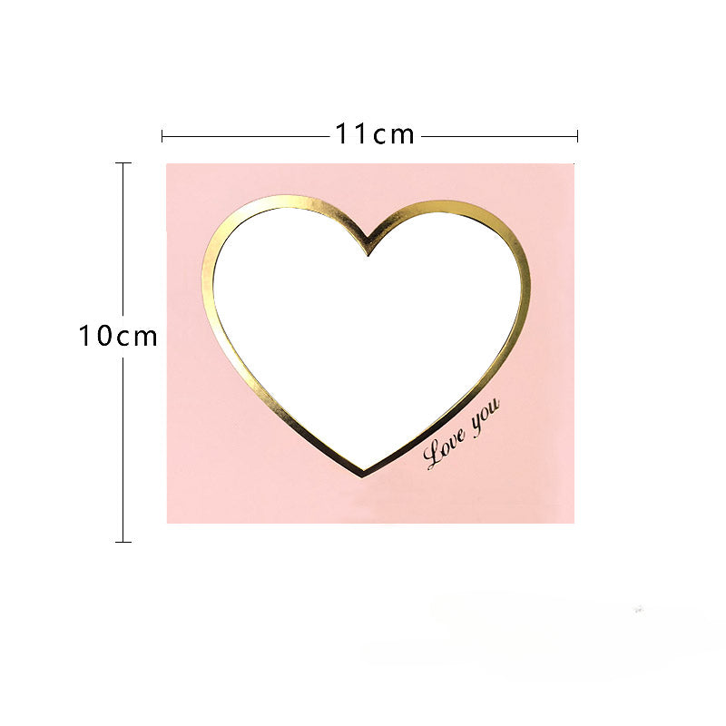 Heart-shaped Cutout Valentine's Day Card Pack 10