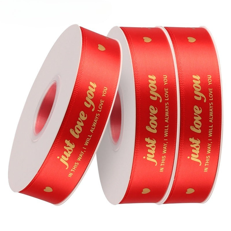 JUST LOVE YOU Satin Ribbon (2.5cmx40Yd)