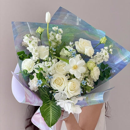 10pcs Pearl Shell Flower Wrapping Paper (44x58cm)