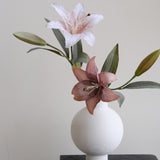 Load image into Gallery viewer, 2pcs Nude Pink Lily Artificial Flowers