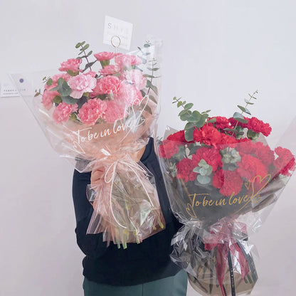 40pcs Valentine's Day Clear Cellophane Wrap (60x60cm)